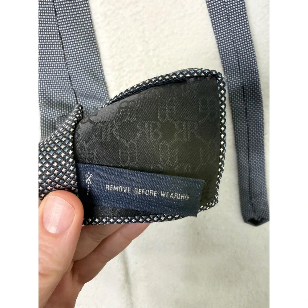 Banana Republic Mens Navy Blue‎ Silk Cotton Micro Pattern Necktie 586263-00-1